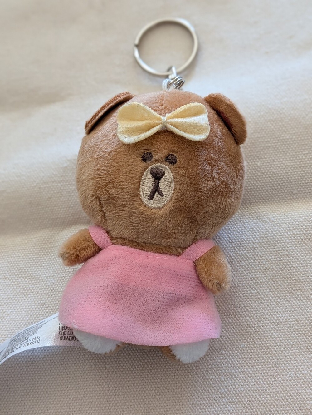 Line Friends Bear Plush Keychain